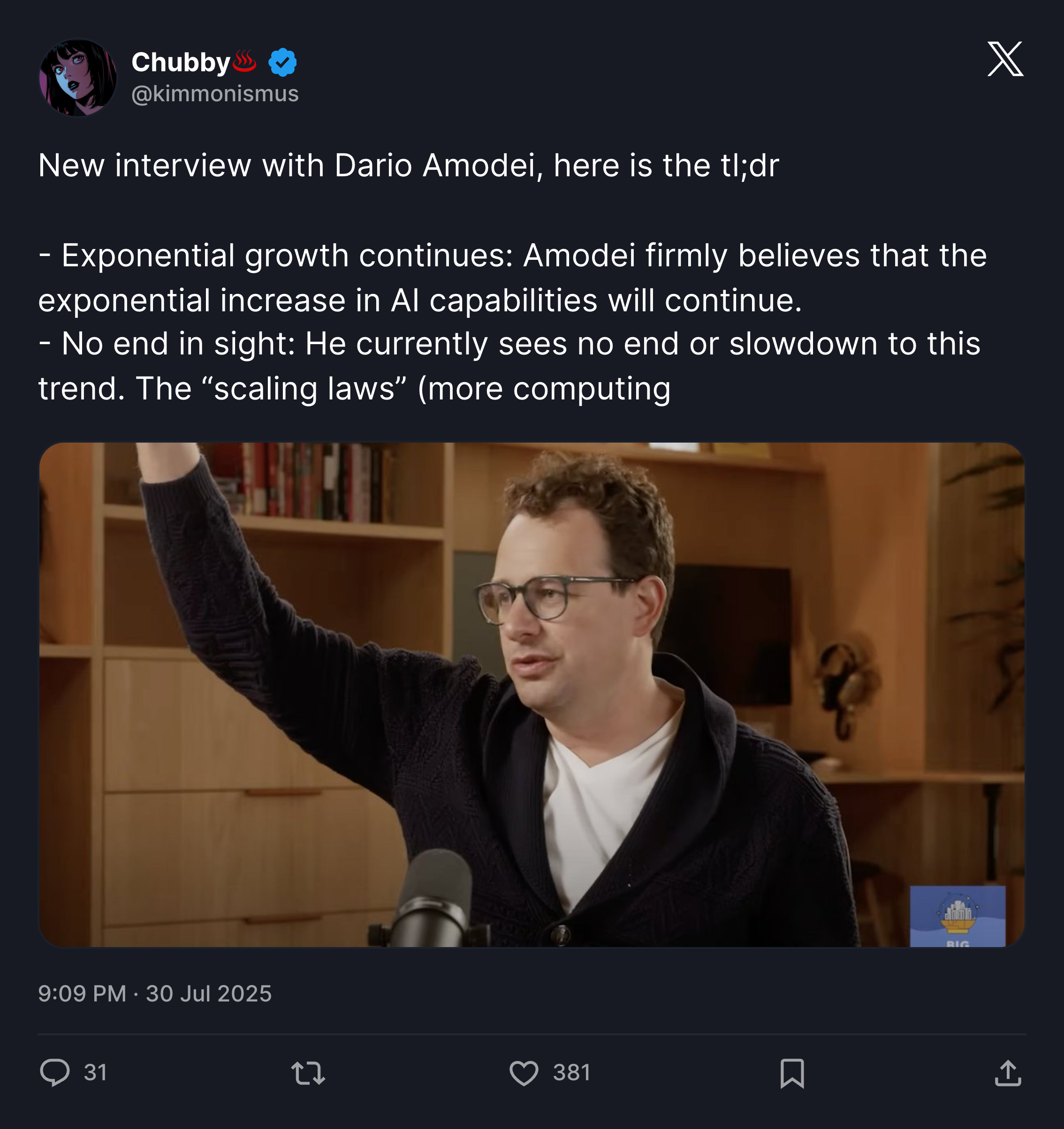 X post screenshot from Chubby (@kimmonismus)